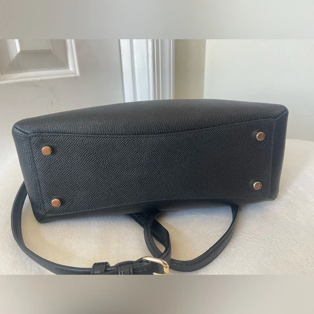 Coach Mini Lillie Carryall Black Satchel Bag EUC - Picture 9 of 13